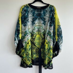 Roberto Cavalli Silk Top with Belt Size 8